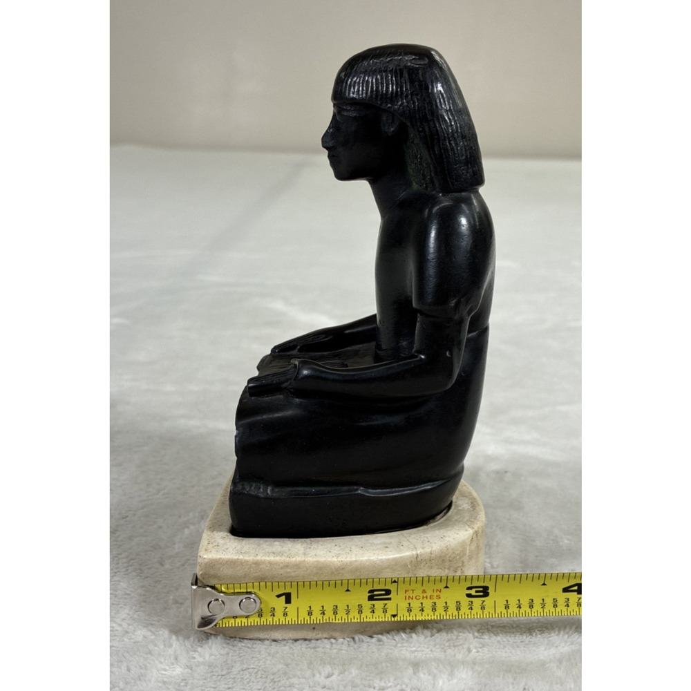 Vintage Alva Studios Egyptian Sculpture The Scribe Louvre Museum Pair Of 2 - Picture 13 of 15